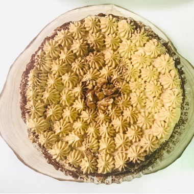 Bolo de café com nozes